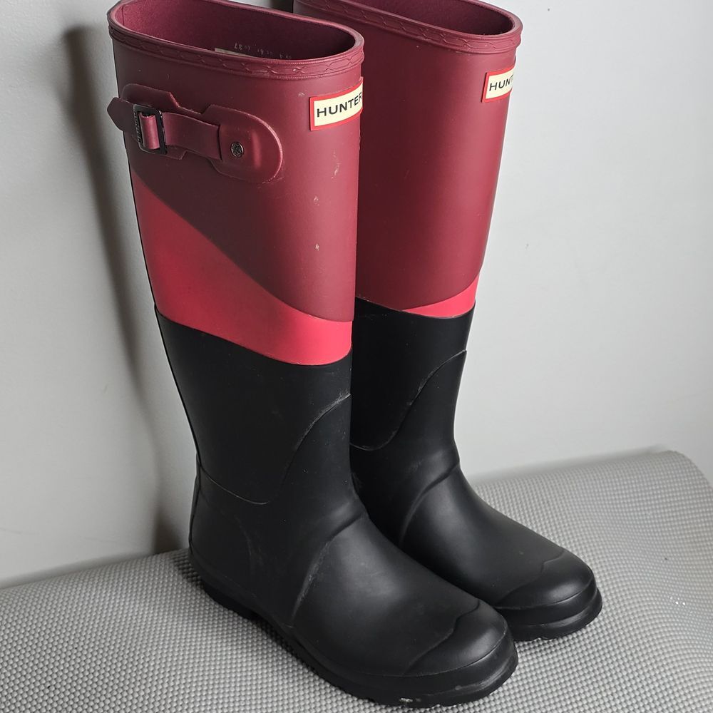 Hunter‎ Asymmetric Colorblock Welly Boot Sz 6F